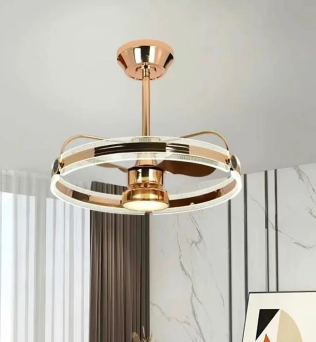 Nordic Ceiling Fan Light — Living Room & Dining Room (Model xyj) — view 7