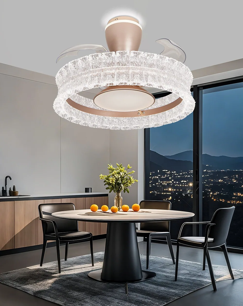 Light Luxury Ceiling Fan Light — Duplex, Villa & Living Room — view 8