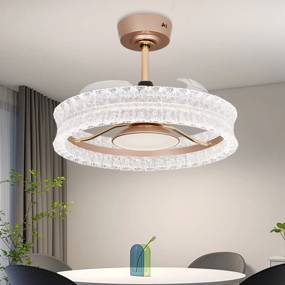Light Luxury Ceiling Fan Light — Duplex, Villa & Living Room — view 2